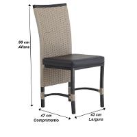 8 Cadeiras Cannes Corda Náutica E Mesa Com Tampo - Trama Rami - 5