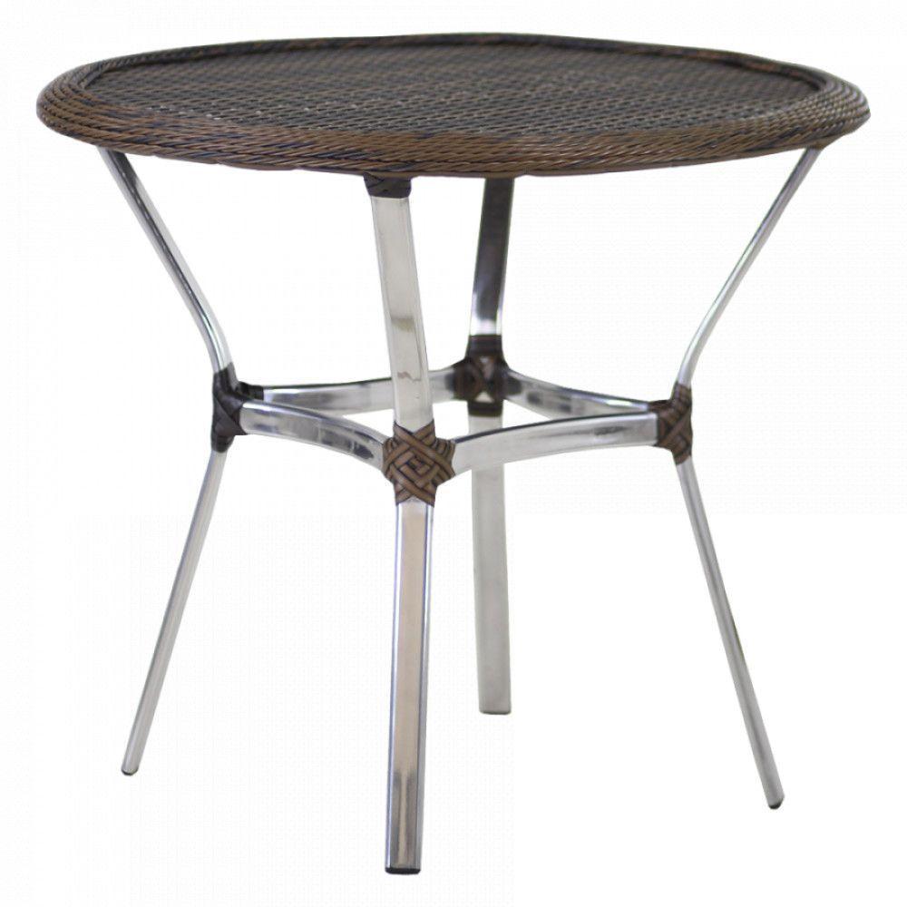 Jogo 6 Cadeiras E Mesa Com Tampo Floripa Alumínio área Trama Argila - 8