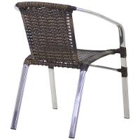 Jogo 6 Cadeiras E Mesa Com Tampo Floripa Alumínio área Trama Argila - 3