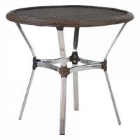 Jogo 6 Cadeiras E Mesa Com Tampo Floripa Alumínio área Trama Argila - 8