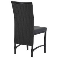 8 Cadeiras Cannes Corda Náutica E Mesa Com Tampo - Trama Preto - 3