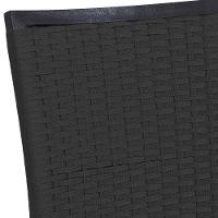 8 Cadeiras Cannes Corda Náutica E Mesa Com Tampo - Trama Preto