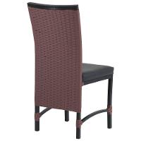 8 Cadeiras Cannes Corda Náutica E Mesa Com Tampo - Trama Marrom - 3