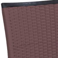 8 Cadeiras Cannes Corda Náutica E Mesa Com Tampo - Trama Marrom