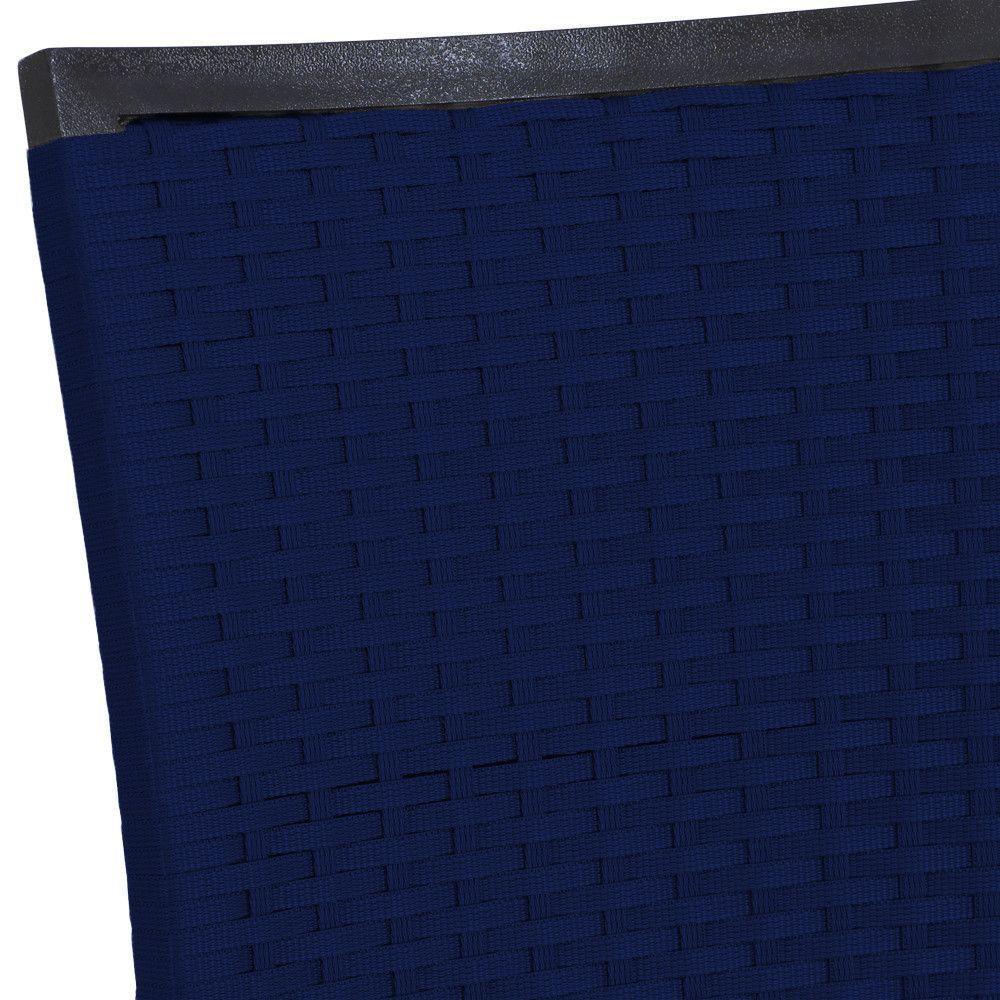 8 Cadeiras Cannes Corda Náutica E Mesa Com Tampo - Trama Azul - 4