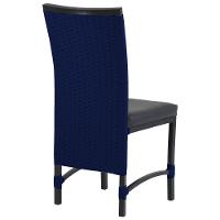 8 Cadeiras Cannes Corda Náutica E Mesa Com Tampo - Trama Azul - 3