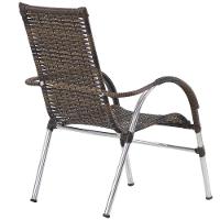 6 Cadeiras Alumínio E Mesa Tampo Varanda Jardim Piscina Argila