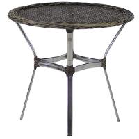 6 Cadeiras Alumínio E Mesa Tampo Varanda Jardim Piscina Cappuccino - 5