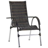 6 Cadeiras Alumínio E Mesa Tampo Varanda Jardim Piscina Pedra Ferro - 8