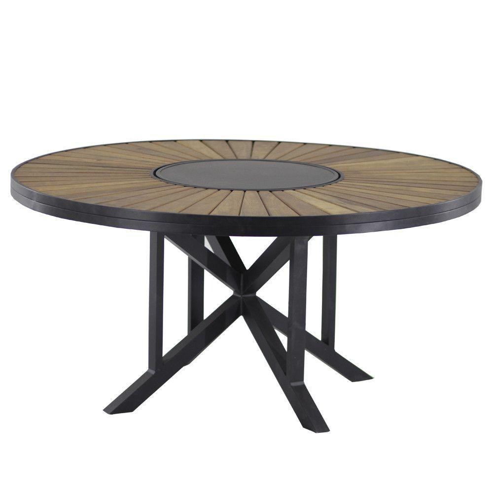 Kit 4 Cadeira Bali Alumínio Em Tricô Náutico E Mesa Trama Marrom - 5