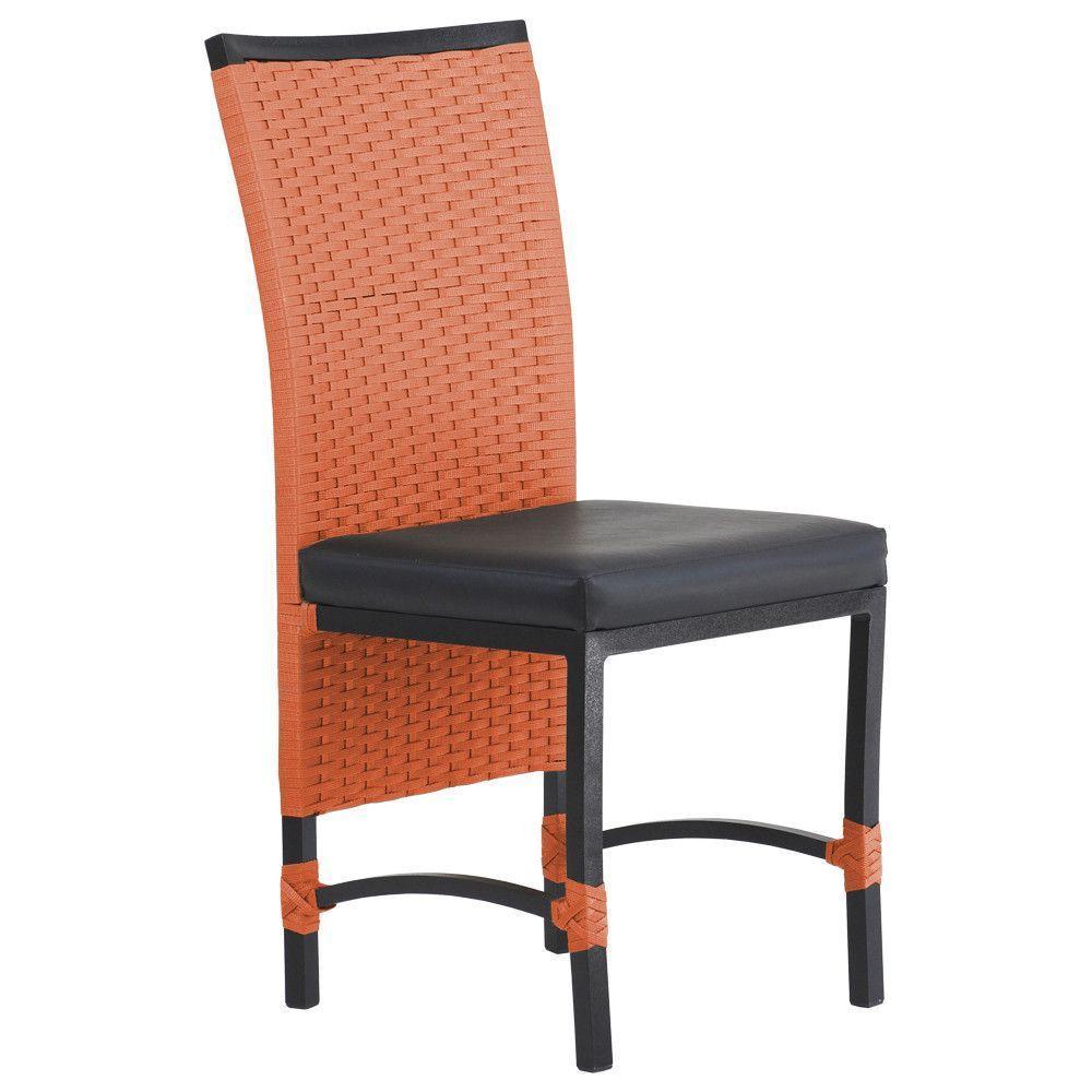 8 Cadeiras Cannes Corda Náutica E Mesa Com Tampo - Trama Terra Cota - 2