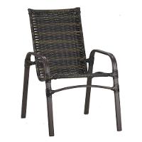 6 Cadeiras E Mesa 80cm Tampo Ripado Alumínio Piscina Jardim Pedra Ferro - 2