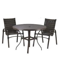 6 Cadeiras E Mesa 80cm Tampo Ripado Alumínio Piscina Jardim Pedra Ferro