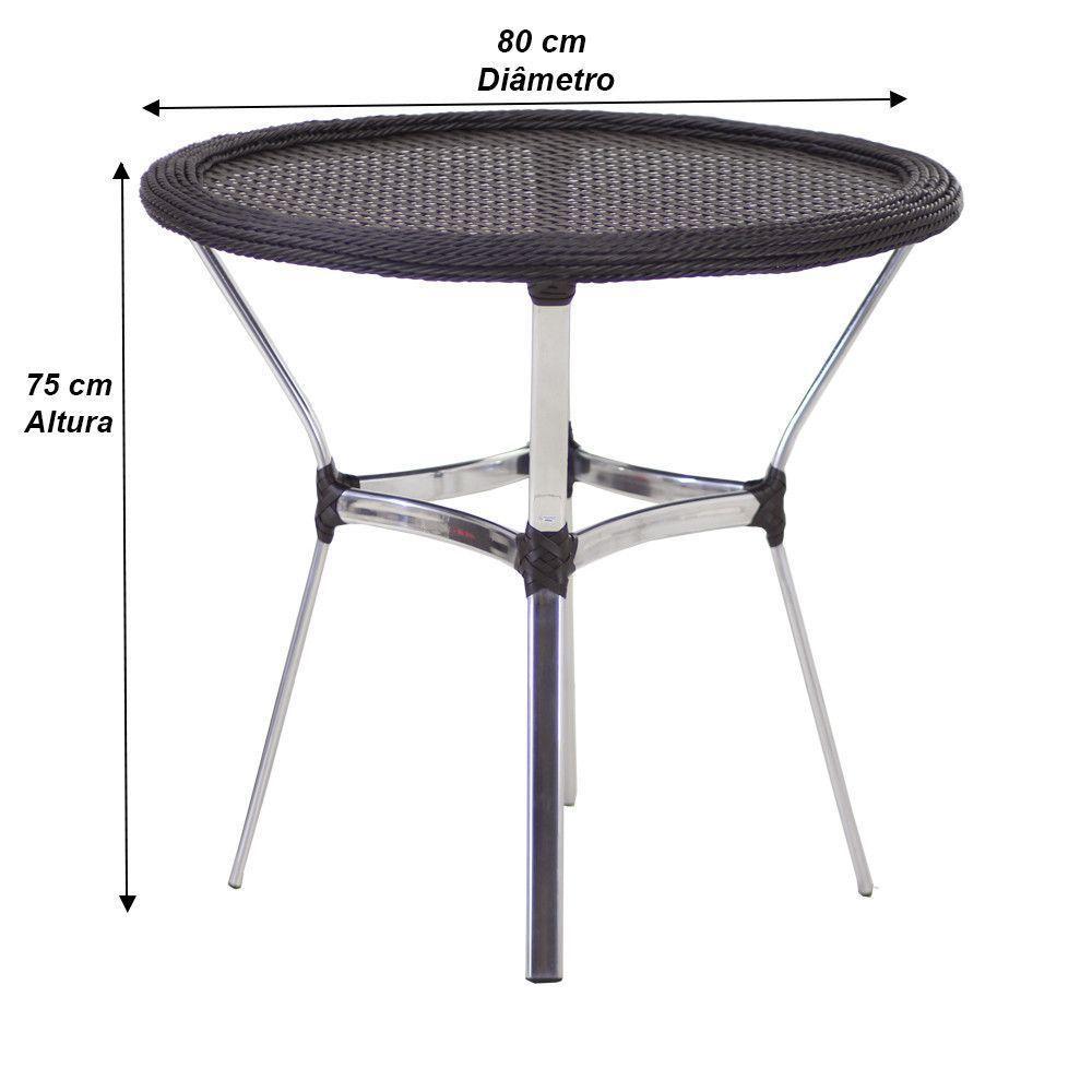 6 Cadeiras Alumínio E Mesa Tampo Varanda Jardim Piscina Tabaco - 10
