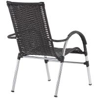 6 Cadeiras Alumínio E Mesa Tampo Varanda Jardim Piscina Tabaco - 5