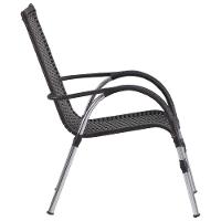 6 Cadeiras Alumínio E Mesa Tampo Varanda Jardim Piscina Tabaco - 6