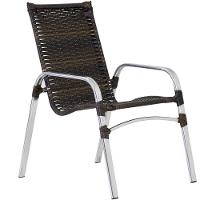 Jogo 6 Cadeiras E Mesa Varada Alumínio Jardim Trama Fibra Pedra Ferro - 2