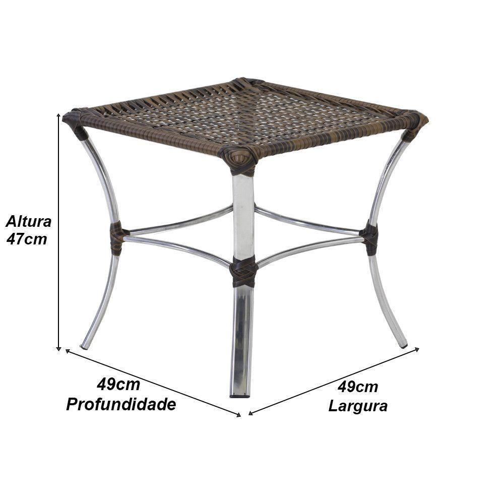 Jogo 02 Cadeiras E Mesa De Alumínio área Externa Piscina Argila - 6
