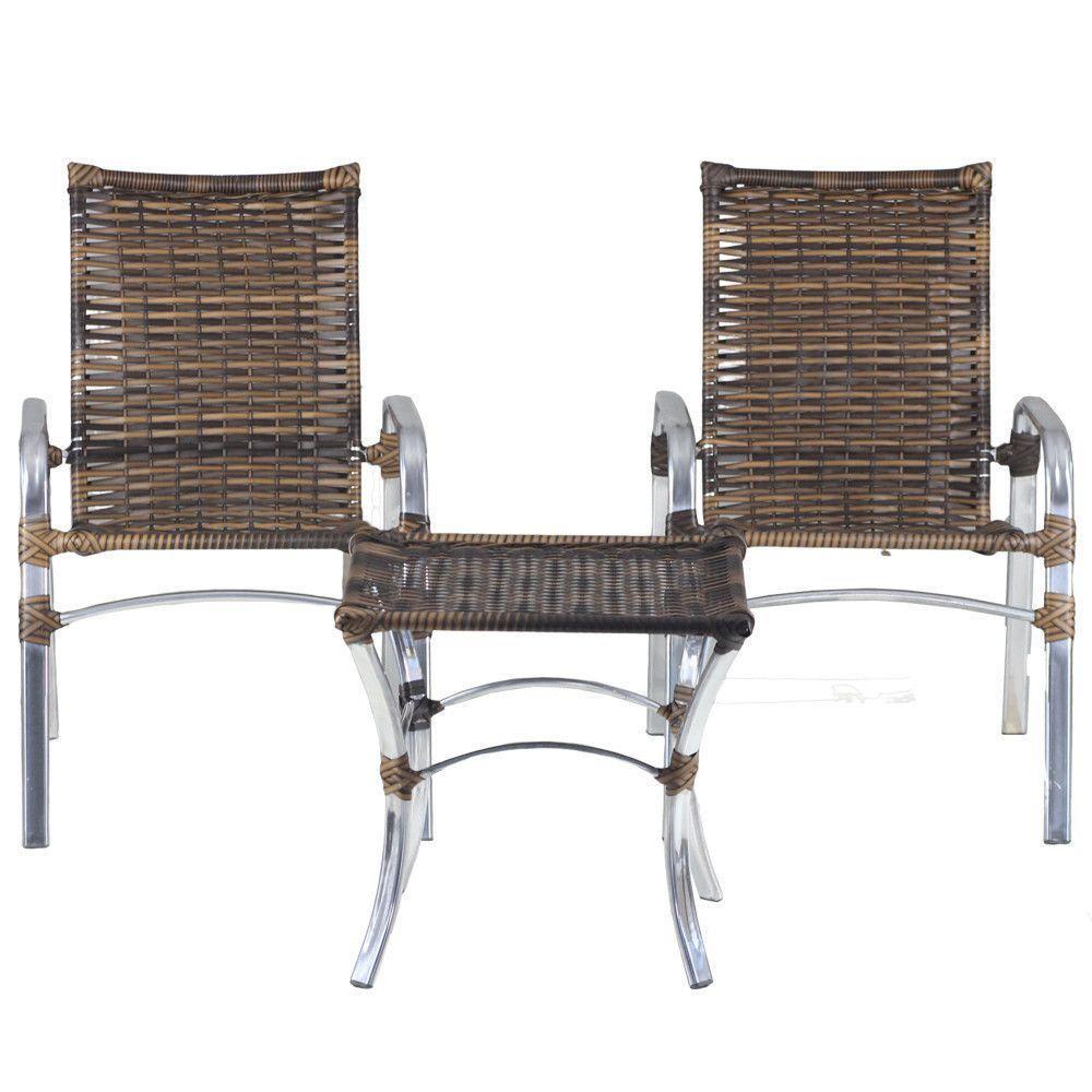 Kit 02 Cadeiras E Mesa área Externa Varanda Edícula Sacada Argila - 1