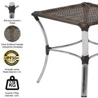 Kit 02 Cadeiras E Mesa área Externa Varanda Edícula Sacada Argila - 7