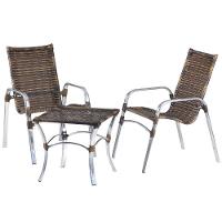 Kit 02 Cadeiras E Mesa área Externa Varanda Edícula Sacada Argila - 8