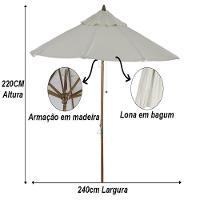 Conjunto De 4 Cadeiras Ascoli E Mesa Com Ombrelone Argila - 8