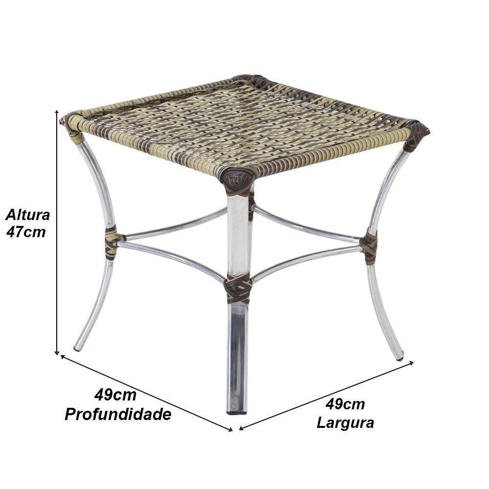 Jogo 02 Cadeiras E Mesa De Alumínio área Externa Piscina Cappuccino - 7