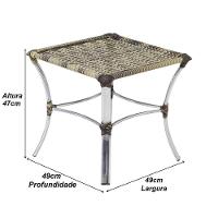 Jogo 02 Cadeiras E Mesa De Alumínio área Externa Piscina Cappuccino - 7