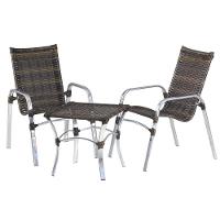 Kit 02 Cadeiras E Mesa área Externa Varanda Edícula Sacada Pedra Ferro - 6