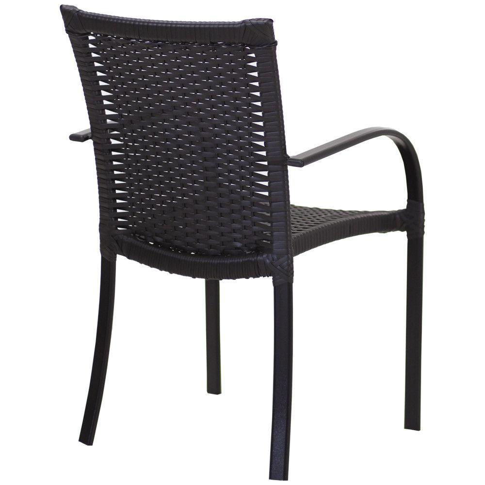 Conjunto De 4 Cadeiras Ascoli E Mesa Com Ombrelone Tabaco - 3