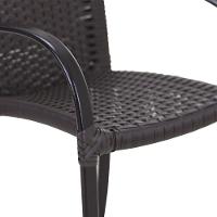 Conjunto De 4 Cadeiras Ascoli E Mesa Com Ombrelone Tabaco