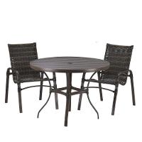 Jogo 4 Cadeiras Emily E Mesa Com Ombrelone Trama Original Pedra Ferro - 2