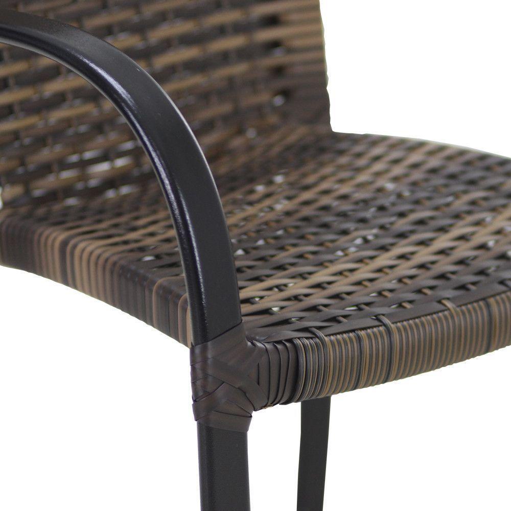 Conjunto De 4 Cadeiras Ascoli E Mesa Com Ombrelone Argila - 4