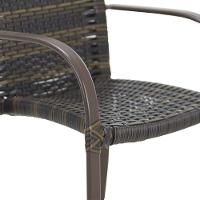 Conjunto De 4 Cadeiras Ascoli E Mesa Com Ombrelone Pedra Ferro