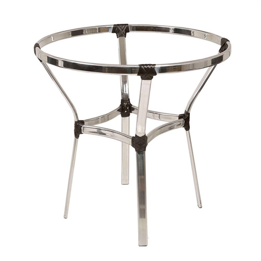 Jogo 6 Cadeiras E Mesa Varada Alumínio Jardim Fibra Trama Tabaco - 6