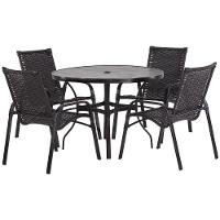 2 Cadeiras E Mesa Tampo Ripado área Jardim Varanda Piscina Pedra Ferro - 6