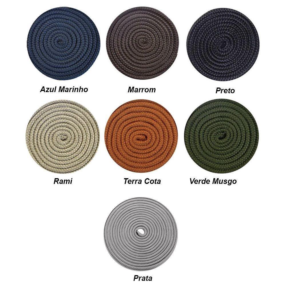 Kit 6 Cadeira Bali Alumínio Em Tricô Náutico E Mesa Trama Marrom - 6