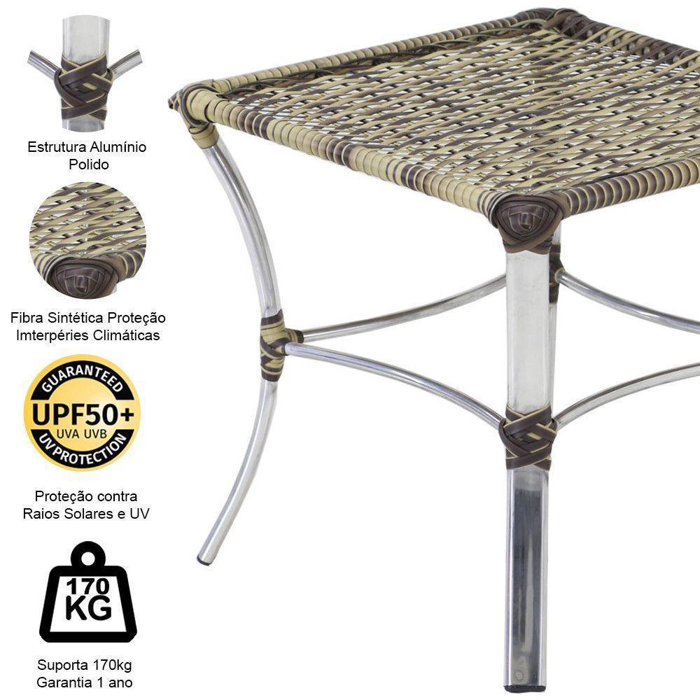 Kit 02 Cadeiras E Mesa área Externa Varanda Edícula Sacada Cappuccino - 8