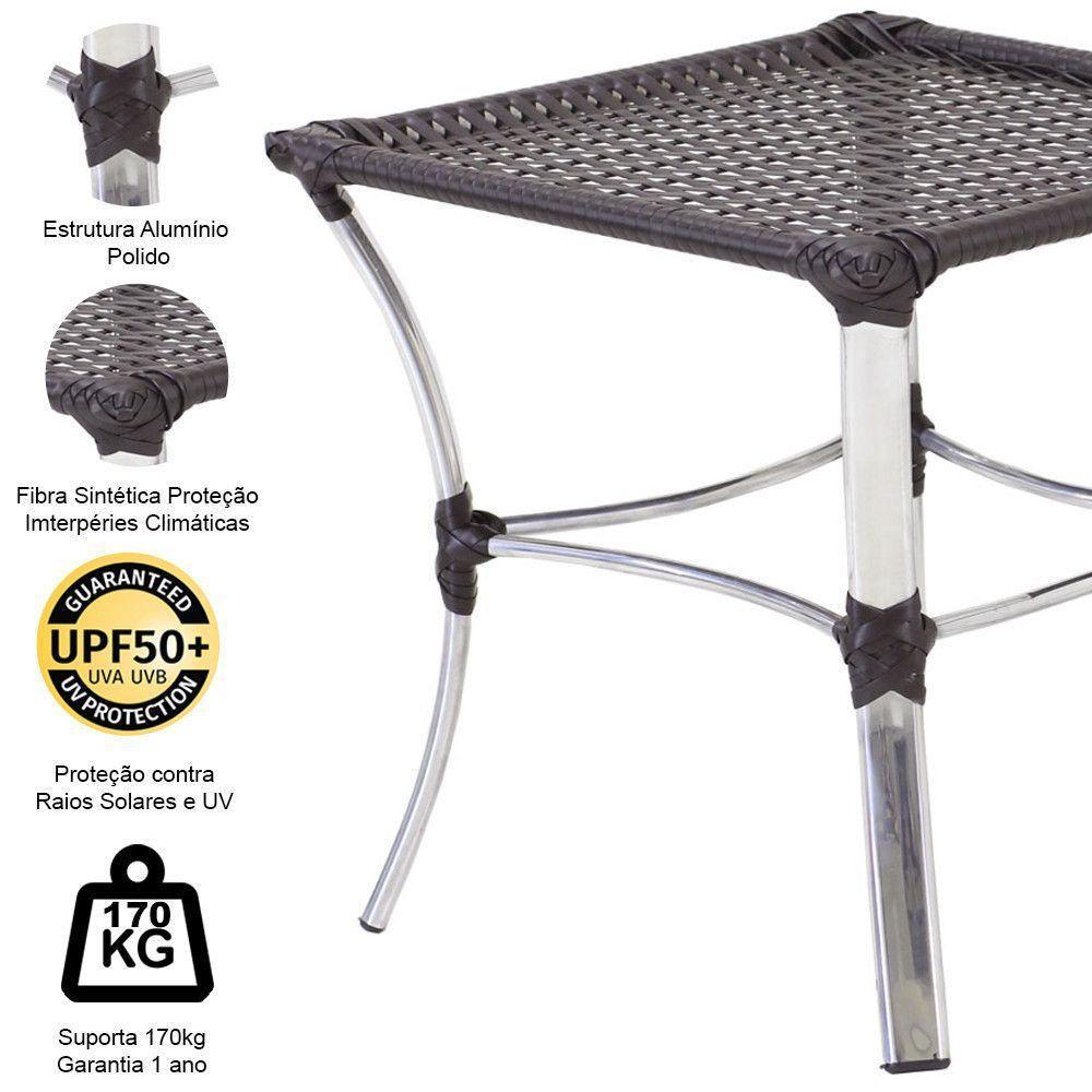 Kit 02 Cadeiras E Mesa área Externa Varanda Edícula Sacada Tabaco - 9