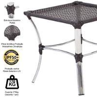 Kit 02 Cadeiras E Mesa área Externa Varanda Edícula Sacada Tabaco - 9