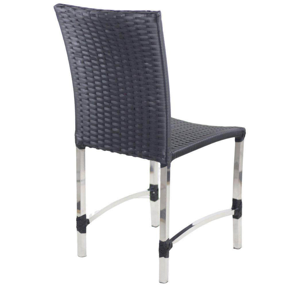 8 Cadeiras Cannes E Mesa Retangular Com Tampo Trama Original Tabaco - 3