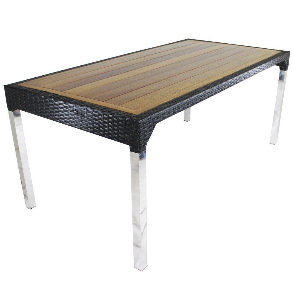 8 Cadeiras Cannes E Mesa Retangular Com Tampo Trama Original Pedra Ferro - 3