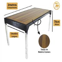 8 Cadeiras Cannes E Mesa Retangular Com Tampo Trama Original Pedra Ferro