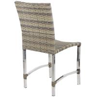 8 Cadeiras Cannes E Mesa Retangular Com Tampo Trama Original Cappuccino - 2