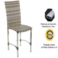 8 Cadeiras Cannes E Mesa Retangular Com Tampo Trama Original Cappuccino