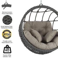 Balanço Corda Náutica Suspenso Alumínio Varanda Jardim Sala Prata