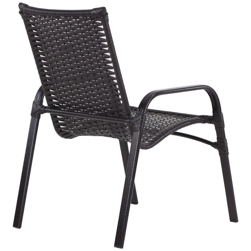 Jogo 4 Cadeiras Emily E Mesa Com Ombrelone Trama Original Tabaco - 2