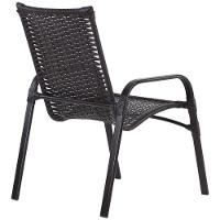 Jogo 4 Cadeiras Emily E Mesa Com Ombrelone Trama Original Tabaco - 2