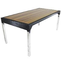 8 Cadeiras Cannes E Mesa Retangular Com Tampo Trama Original Argila - 3