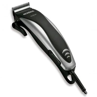 Maquina Cortar Cabelos Mondial 4 Pentes Silver Black 110V